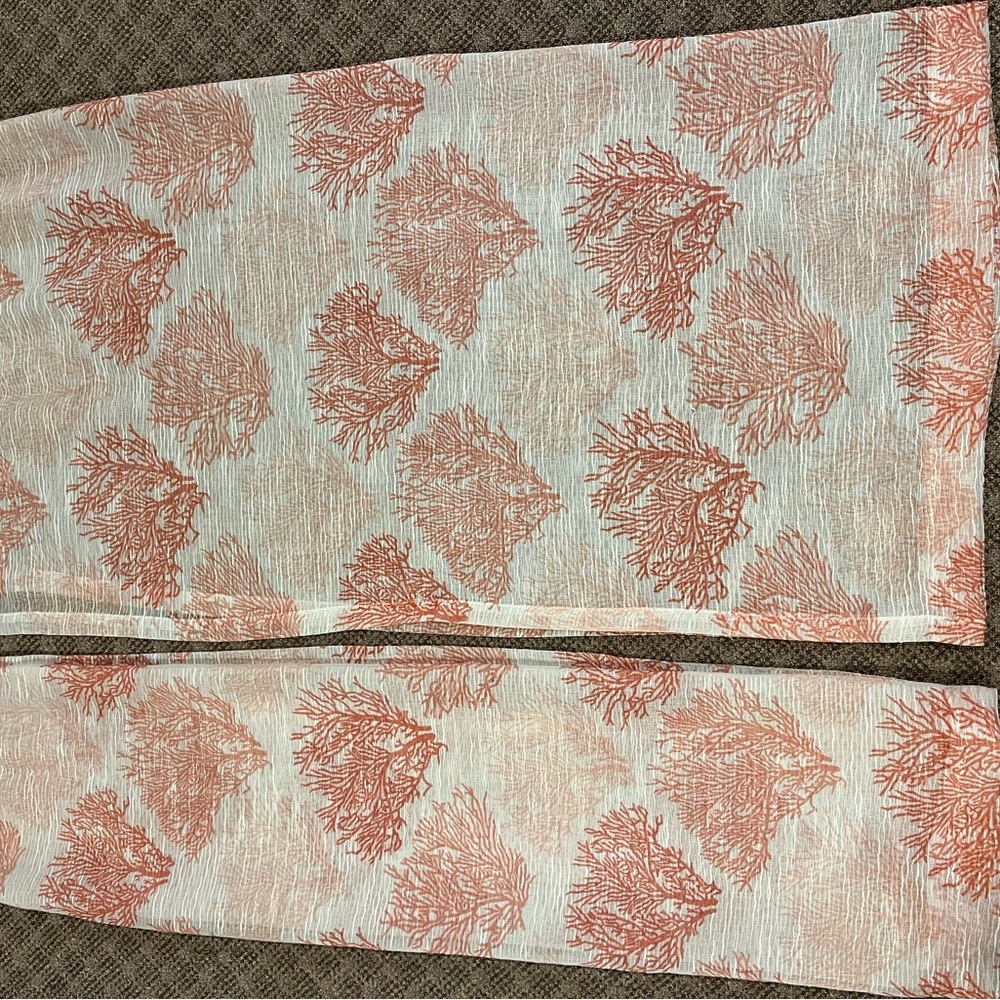 Coral Patterned Curtains